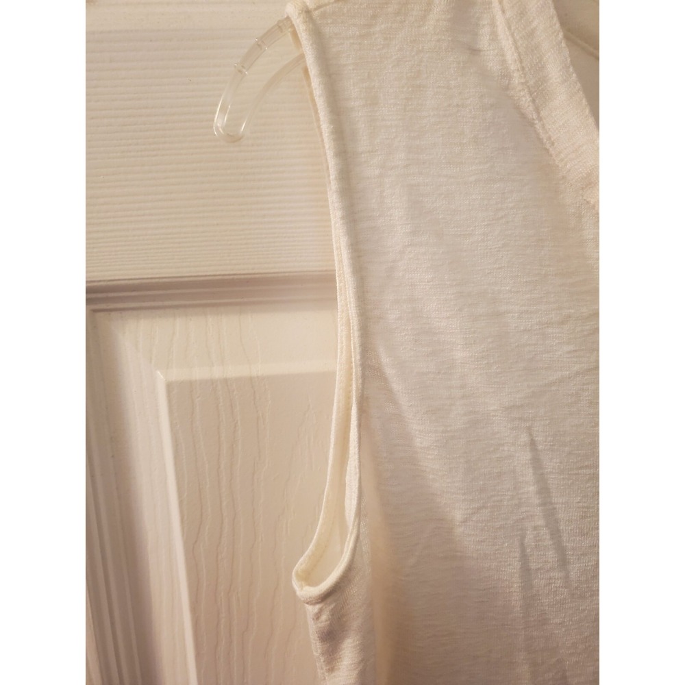 Old Navy sz M NWT Tank Top Split Neck Cream Color basic layer casual summer - Picture 3 of 5
